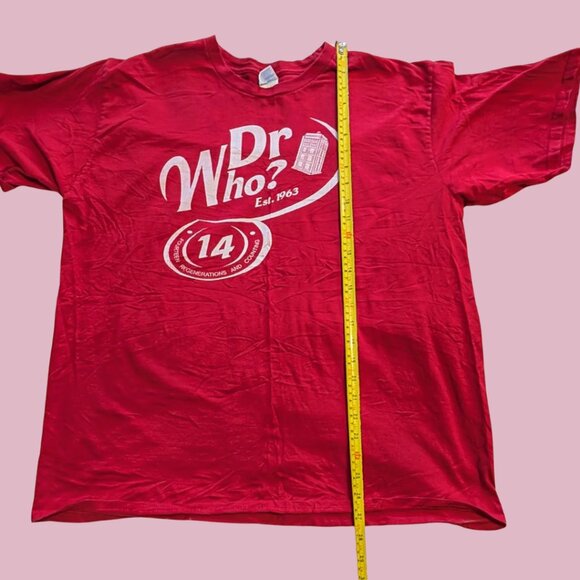 Doctor Who “Dr. Who? Est. 1963” Parody Tee — Tag XL — Red - Picture 3 of 3